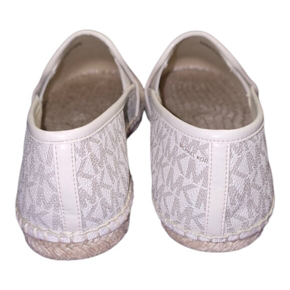 Michael Kors Women's Cream Logo Espidrille Slip-On Shoes Size 10 New - Picture 7 of 9